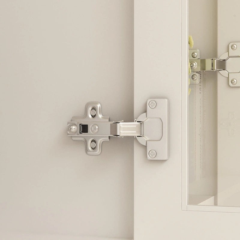 78.7 Libreria modulare Curio bianca con ante in vetro, espositore buffet