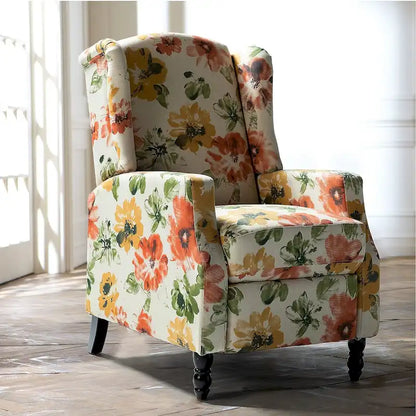 Poltrona reclinabile manuale Damaris Mid-Century Modern con schienale ad ala, design di HULALA HOME