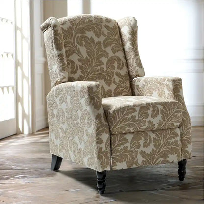 Poltrona reclinabile manuale Damaris Mid-Century Modern con schienale ad ala, design di HULALA HOME