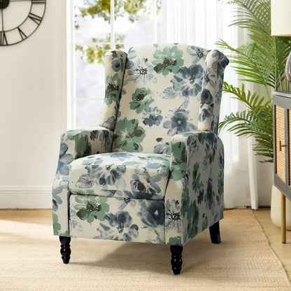 Poltrona reclinabile manuale Damaris Mid-Century Modern con schienale ad ala, design di HULALA HOME