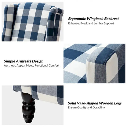 Poltrona reclinabile manuale Damaris Mid-Century Modern con schienale ad ala, design di HULALA HOME