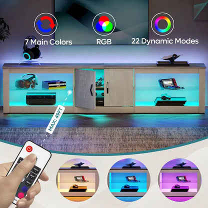 Supporto TV LED da 80 pollici per TV fino a 85 pollici con due mobili contenitori - 80 pollici