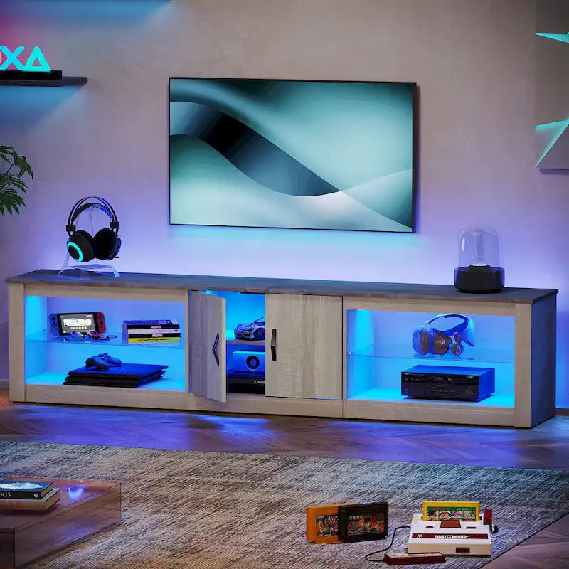 Supporto TV LED da 80 pollici per TV fino a 85 pollici con due mobili contenitori - 80 pollici