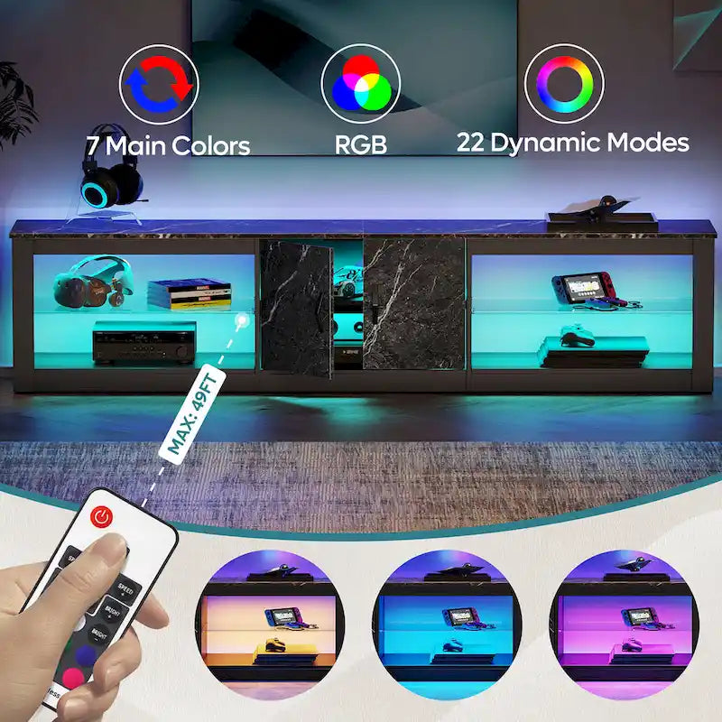 Supporto TV LED da 80 pollici per TV fino a 85 pollici con due mobili contenitori - 80 pollici