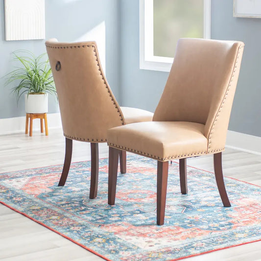 Allard Faux Leather Dining Chairs (Set of 2)