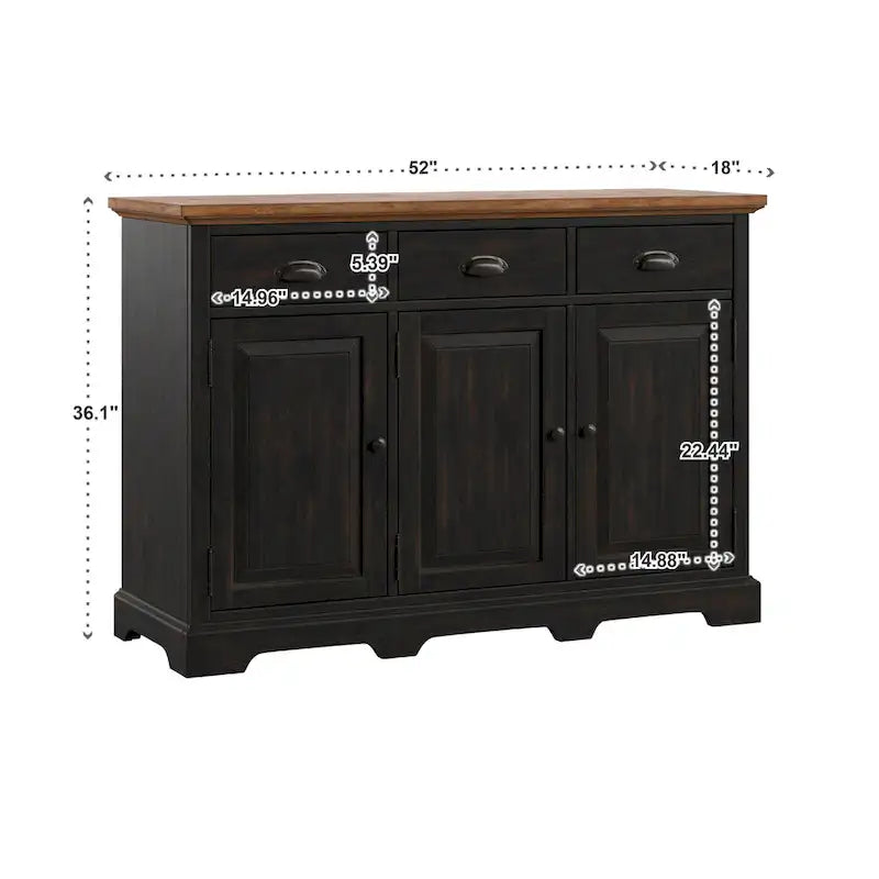 Mobiletto buffet Eleanor Wood Cabinet di iNSPIRE Q Classic