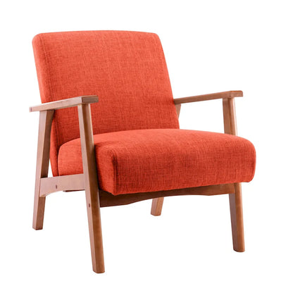 Poltrona imbottita in tessuto Layla di Porthos Home con gambe in faggio