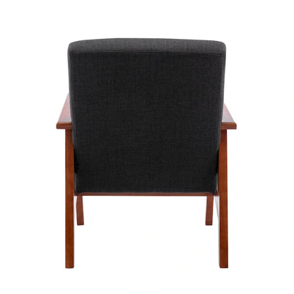 Poltrona imbottita in tessuto Layla di Porthos Home con gambe in faggio