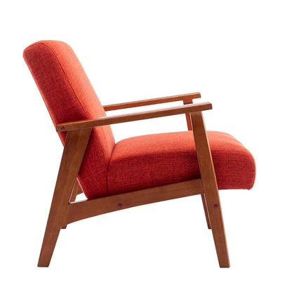 Poltrona imbottita in tessuto Layla di Porthos Home con gambe in faggio