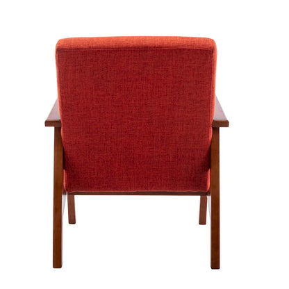 Poltrona imbottita in tessuto Layla di Porthos Home con gambe in faggio