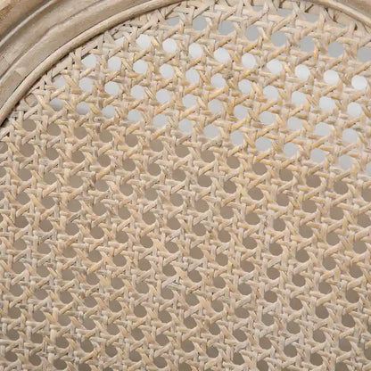 Set di sedie da pranzo imbottite in stile francese HOMCOM, sedie laterali senza braccioli con schienale in rattan e rivestimento effetto lino