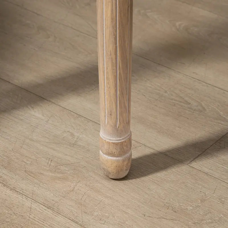 Set di sedie da pranzo imbottite in stile francese HOMCOM, sedie laterali senza braccioli con schienale in rattan e rivestimento effetto lino