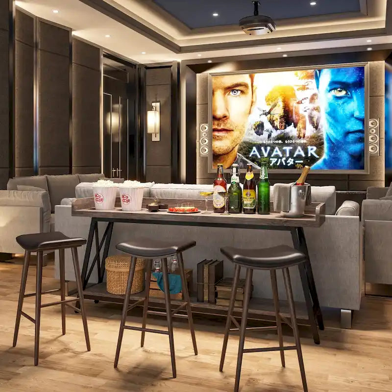 Tavolo da consolle da divano lungo 70,9 pollici dietro il divano, tavolo da ingresso marrone rustico