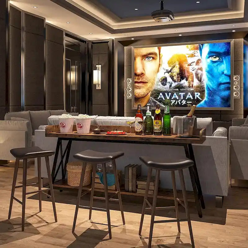 Tavolo da consolle da divano lungo 70,9 pollici dietro il divano, tavolo da ingresso marrone rustico