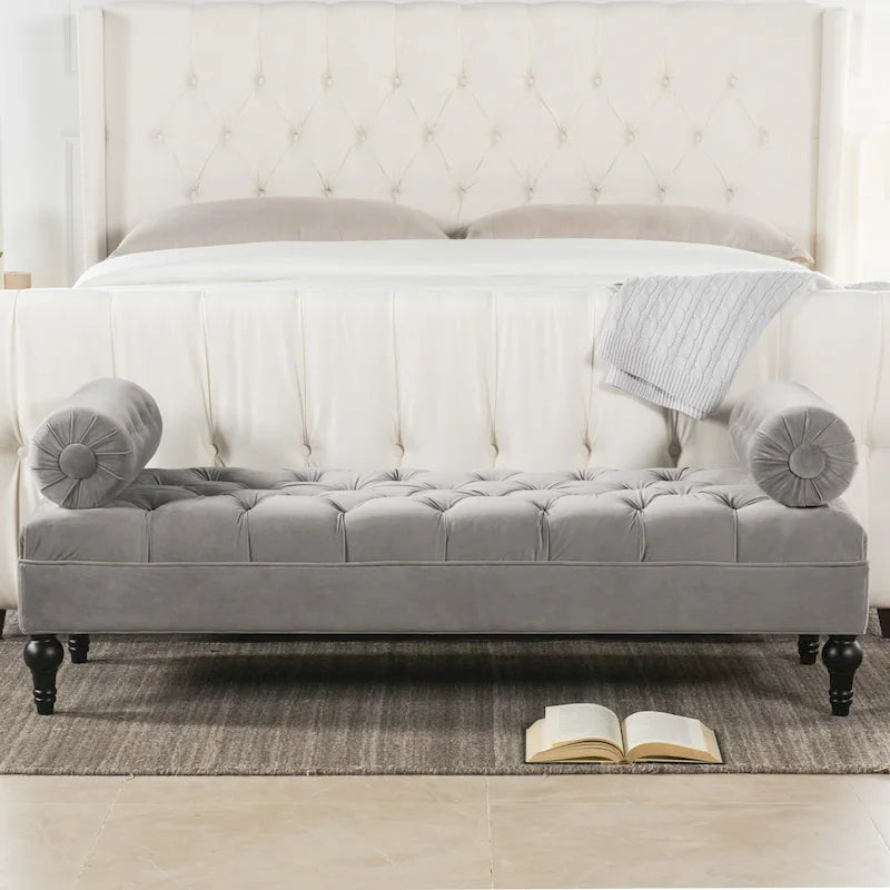 Panca da ingresso con braccioli Lewis Bolster