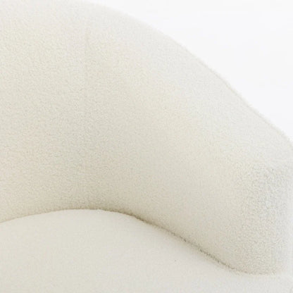 SEYNAR Set di 2 poltrone da club girevoli a 360 gradi con rivestimento in bouclé moderno