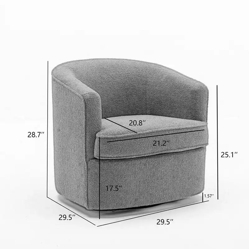 SEYNAR Set di 2 poltrone da club girevoli a 360 gradi con rivestimento in bouclé moderno