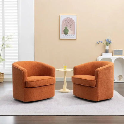 SEYNAR Set di 2 poltrone da club girevoli a 360 gradi con rivestimento in bouclé moderno