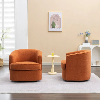 SEYNAR Set di 2 poltrone da club girevoli a 360 gradi con rivestimento in bouclé moderno