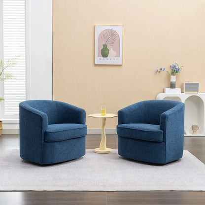 SEYNAR Set di 2 poltrone da club girevoli a 360 gradi con rivestimento in bouclé moderno