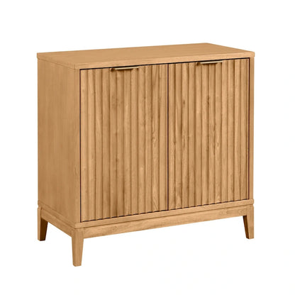 Credenza moderna Jasper, mobiletto da cucina con ante scanalate