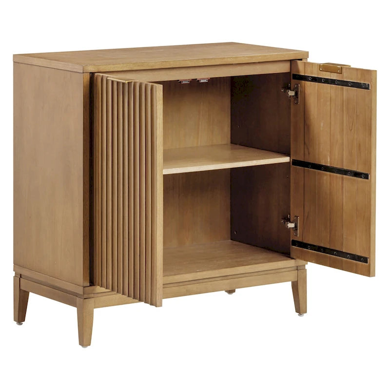 Credenza moderna Jasper, mobiletto da cucina con ante scanalate