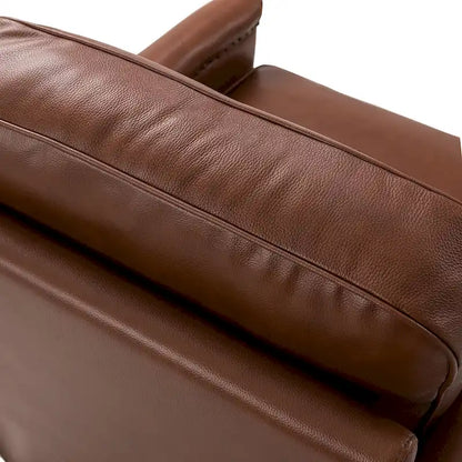 Poltrona girevole Rita Classic in vera pelle con finiture a borchie, set da 2 di HULALA HOME