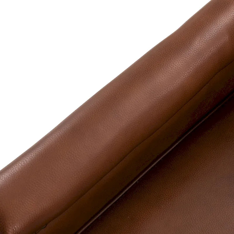 Poltrona girevole Rita Classic in vera pelle con finiture a borchie, set da 2 di HULALA HOME