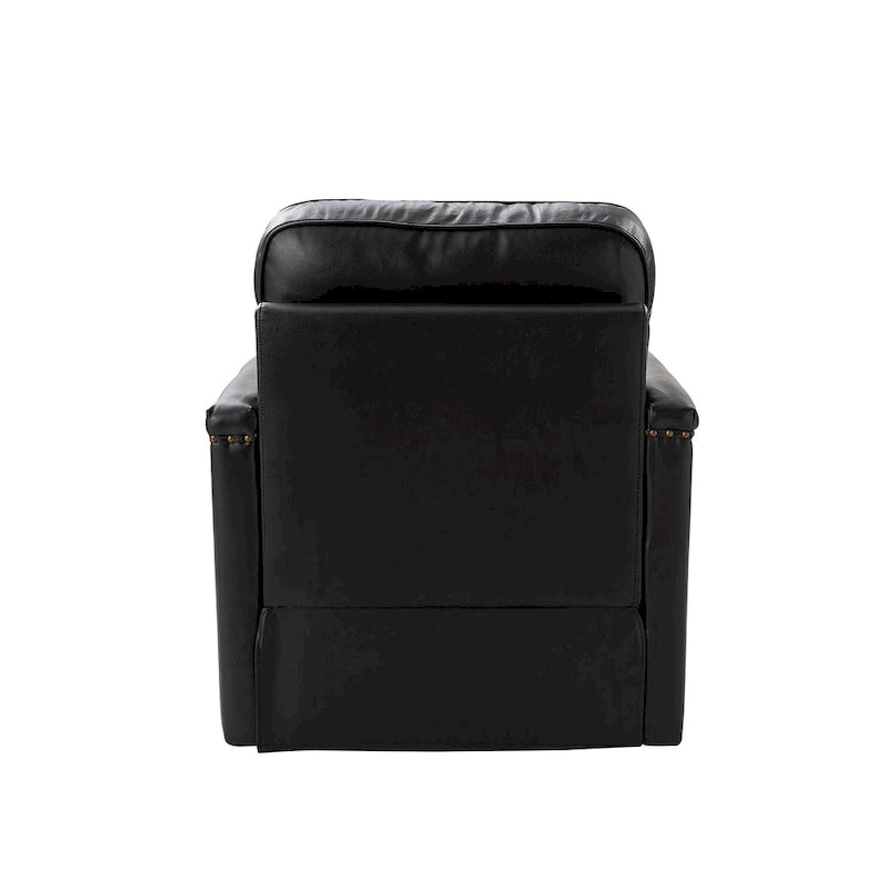 Poltrona girevole Rita Classic in vera pelle con finiture a borchie, set da 2 di HULALA HOME