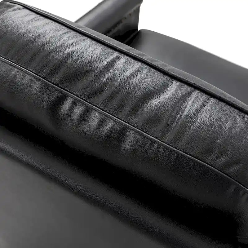 Poltrona girevole Rita Classic in vera pelle con finiture a borchie, set da 2 di HULALA HOME