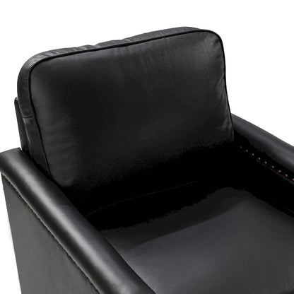 Poltrona girevole Rita Classic in vera pelle con finiture a borchie, set da 2 di HULALA HOME