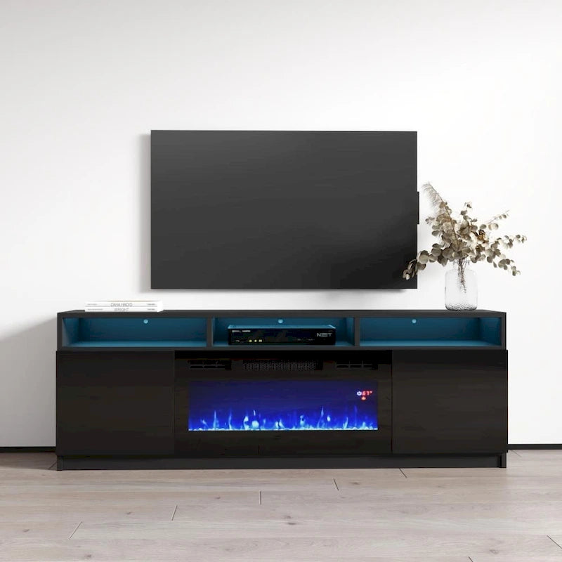 Reno 05 Electric Fireplace Modern 63   TV Stand