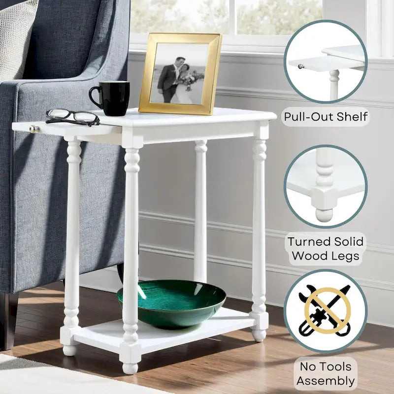 Tavolino da salotto Regent in stile country francese di Convenience Concepts con ripiano estraibile
