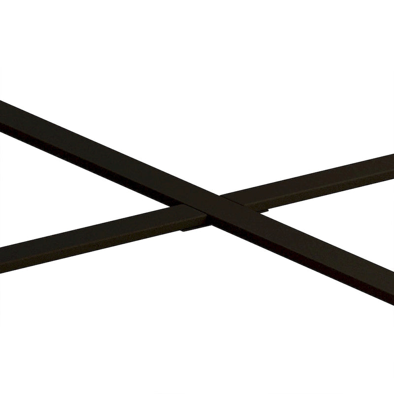 Tavolino da caffè rotondo in legno con gambe incrociate, stile retrò moderno, 33,86