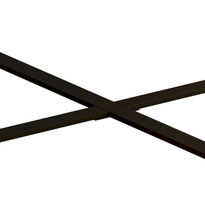 Tavolino da caffè rotondo in legno con gambe incrociate, stile retrò moderno, 33,86