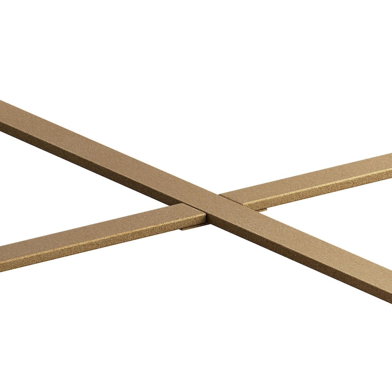 Tavolino da caffè rotondo in legno con gambe incrociate, stile retrò moderno, 33,86