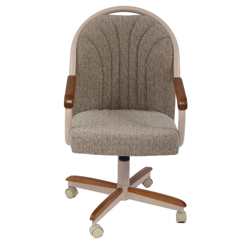 Sedia girevole e inclinabile con rotelle per sala da pranzo informale