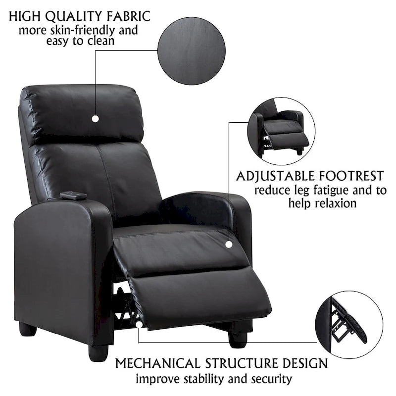 Poltrone reclinabili regolabili a spinta per il soggiorno