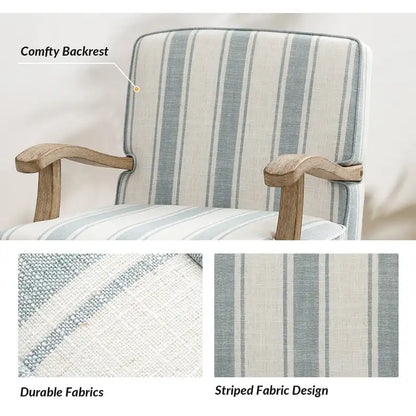 Poltrona Rinaldo Farmhouse in poliestere con gambe in legno massello di HULALA HOME