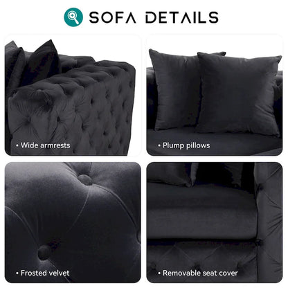 Divano componibile a L di grandi dimensioni, divano componibile in velluto a 6 posti