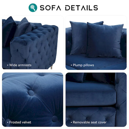 Divano componibile a L di grandi dimensioni, divano componibile in velluto a 6 posti