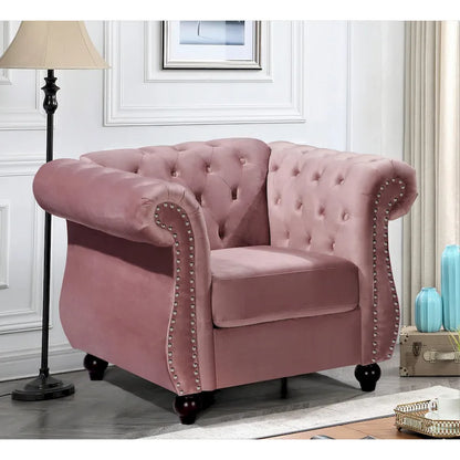 Poltrona Chesterfield in velluto di classe Kemos