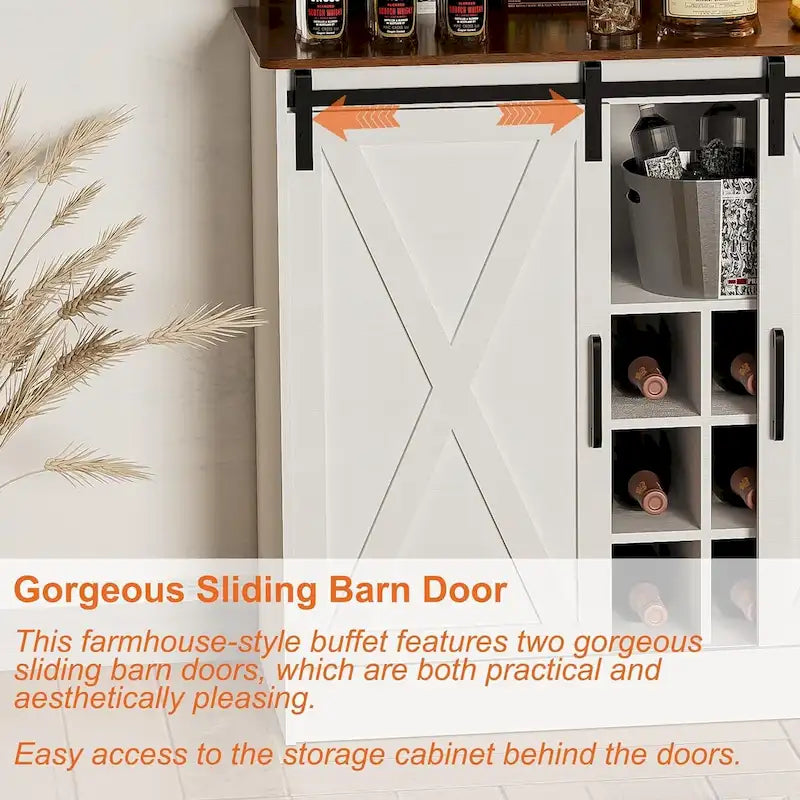 Mobile bar, credenza da 47 pollici con luci LED a 20 colori e presa da 6,5 ​​piedi