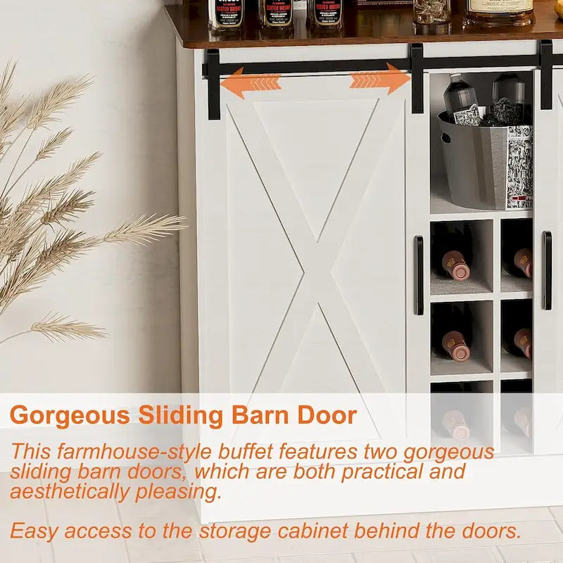 Mobile bar, credenza da 47 pollici con luci LED a 20 colori e presa da 6,5 ​​piedi