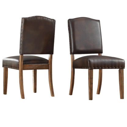 Set da pranzo da 7 pezzi con base a X in legno di pino rustico Benchwright di iNSPIRE Q Artisan