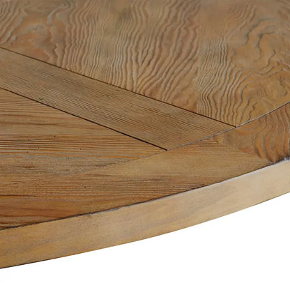 Set da pranzo da 7 pezzi con base a X in legno di pino rustico Benchwright di iNSPIRE Q Artisan