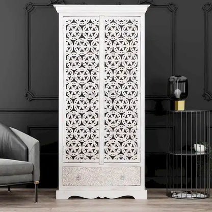 Maadze Mandolin 70.6 Armadio alto intagliato con ripiani e cassetti