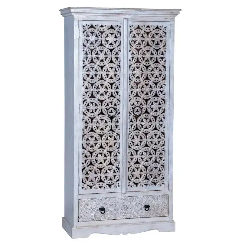 Maadze Mandolin 70.6 Armadio alto intagliato con ripiani e cassetti