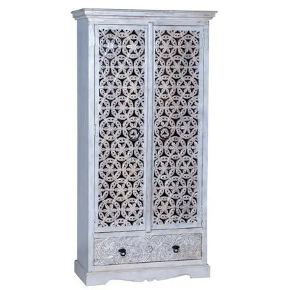 Maadze Mandolin 70.6 Armadio alto intagliato con ripiani e cassetti