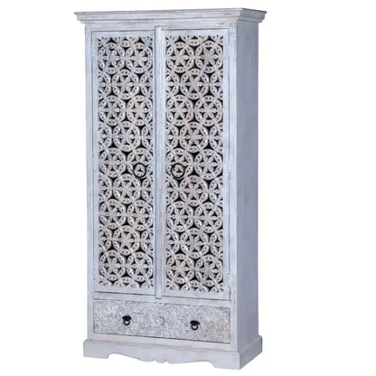 Maadze Mandolin 70.6 Armadio alto intagliato con ripiani e cassetti